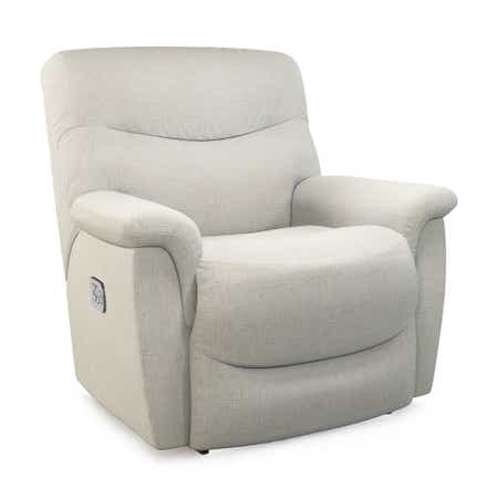 James Power Rocking Recliner w/ Head Rest & Lumbar