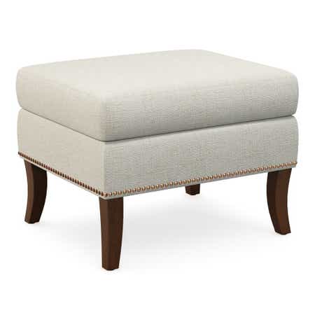 Moscato Ottoman w/ Brass Nail Head Trim