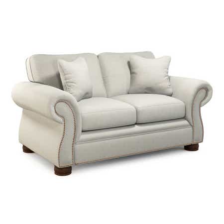 Pembroke Loveseat w/ Brass Nail Head Trim