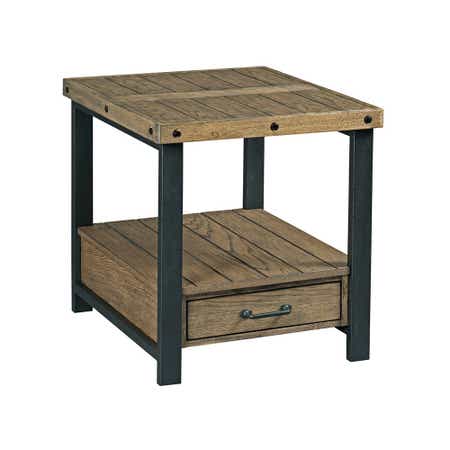 Workbench Rectangular Drawer End Table
