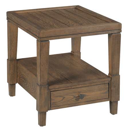 Oliver Rectangular Drawer End Table Sepia