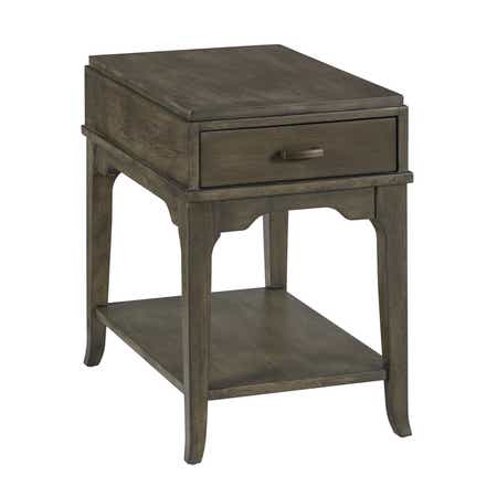 Nicolette Rectangular Drawer Chairside Charcoal