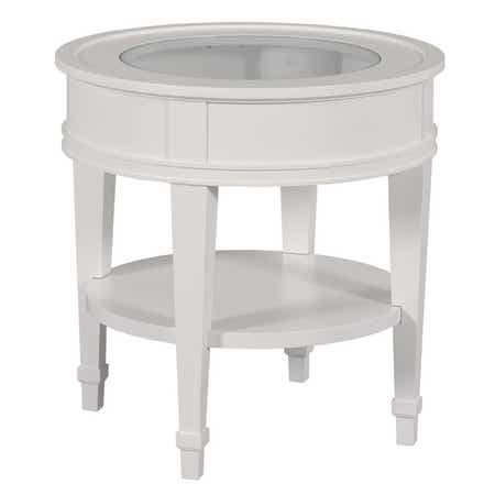 Structures Round End Table Pure White