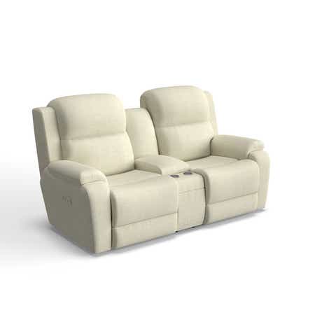 Dorian Power Reclining Loveseat w/ Headrest, Lumbar & Console