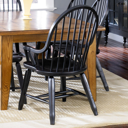 Bow Back Arm Chair - Black