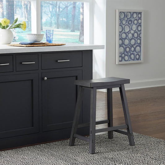 24 Inch Sawhorse Counter Stool - Slate