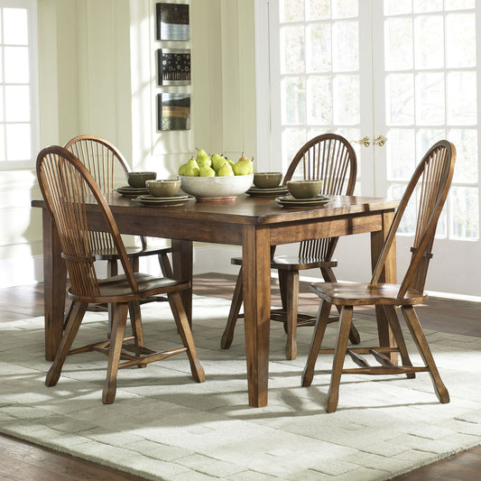 Rectangular Leg Table - Oak