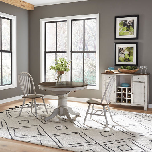 3 Piece Pedestal Table Set