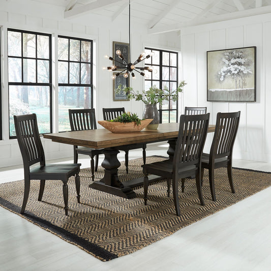 7 Piece Trestle Table Set