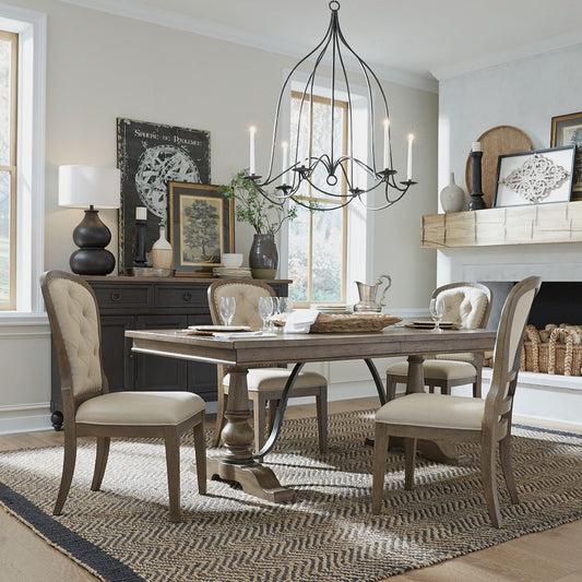Optional 5 Piece Trestle Table Set