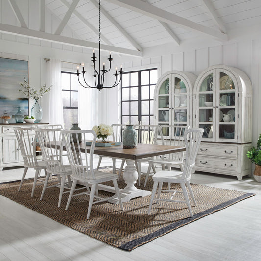 9 Piece Trestle Table Set