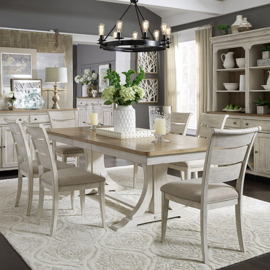 Opt 7 Piece Trestle Table Set