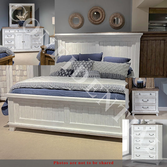 King California Panel Bed, Dresser & Mirror, Chest, Night Stand