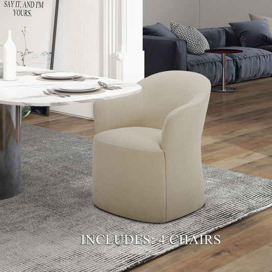 Wicker Accent Dining Chairs - Set of 4