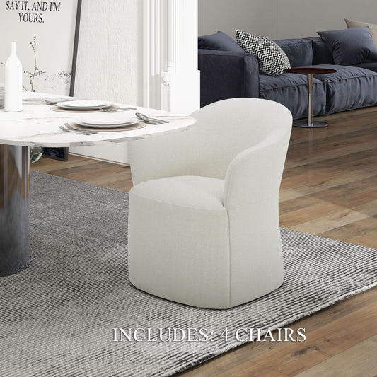 Ivory Accent Dining Chairs - Set of 4