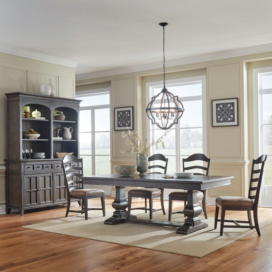 5 Piece Trestle Table Set