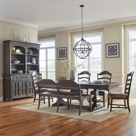 6 Piece Trestle Table Set