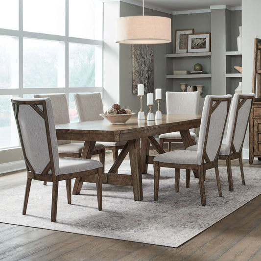 7 Piece Trestle Table Set