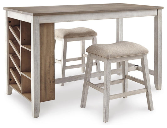 Skempton Counter Height Dining Table and 2 Barstools