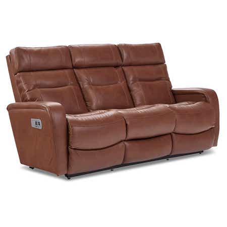 Baron Power Wall Reclining Sofa w/ Headrest &amp; Storage Drawer
