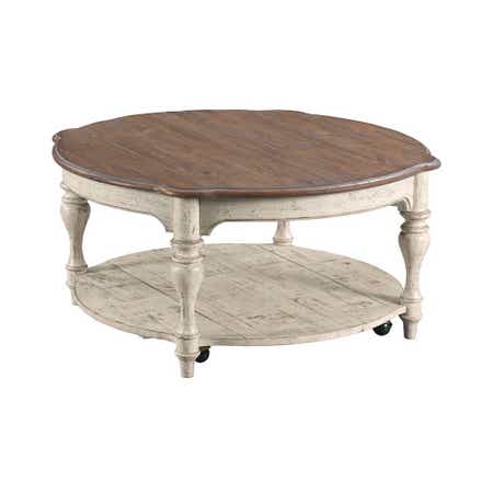 Weatherford Cornsilk Bolton Round Cocktail Table