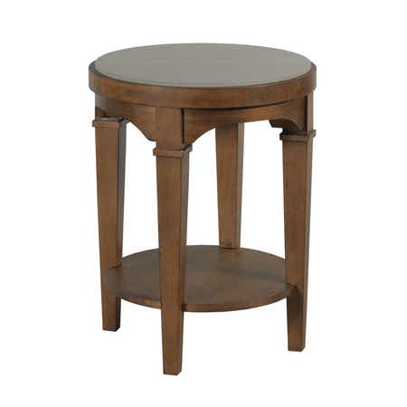 Giselle Round Chairside Table Toffee