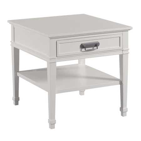 Structures Rectangular End Table Pure White