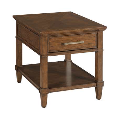 Longham Rectangular Drawer End Table
