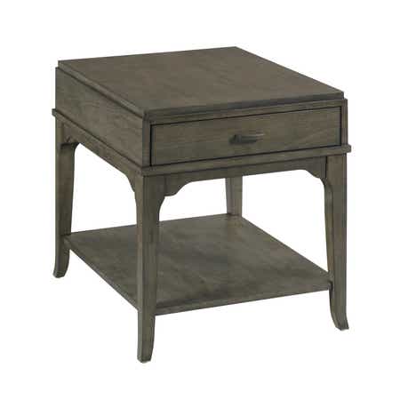 Nicolette Rectangular Drawer End Table Charcoal