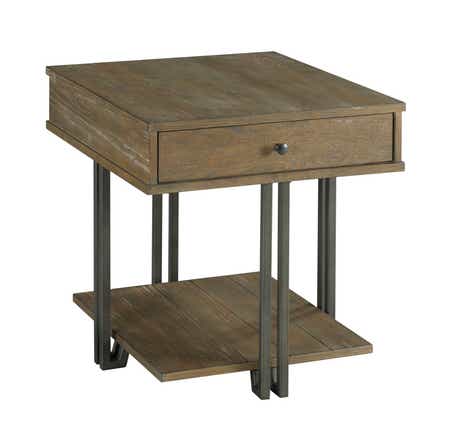 Saddletree Rectangular Drawer End Table