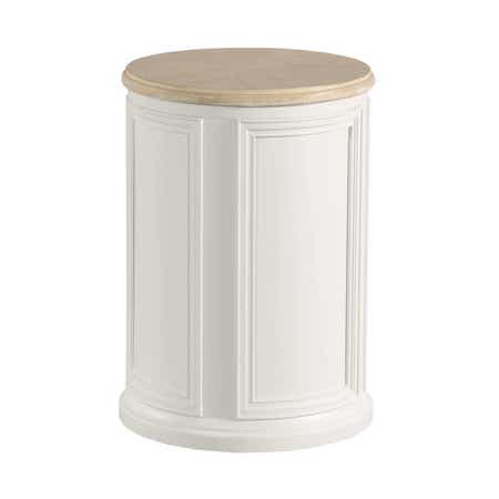 Liza Round Accent Table Pure White