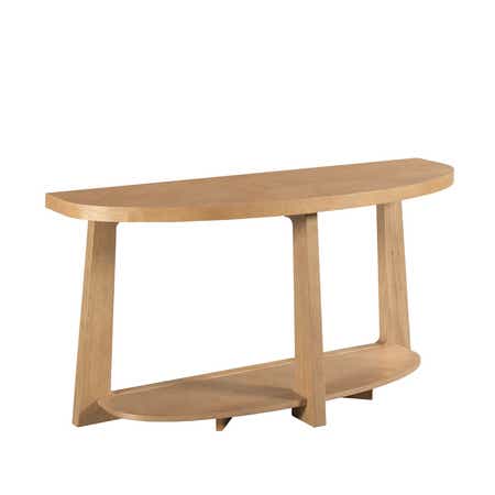 Archetype Demilune Console Table Caramel