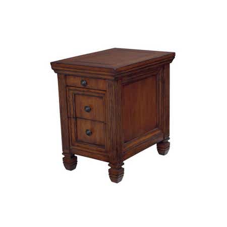 Hidden Treasures Chairside Table-Oak Finish