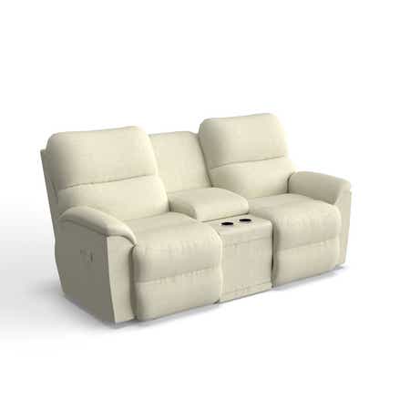 Brooks Power Reclining Loveseat w/ Headrest &amp; Console