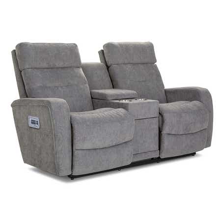 Baron Power Wall Reclining Loveseat w/ Console, Headrest &amp; Lumbar