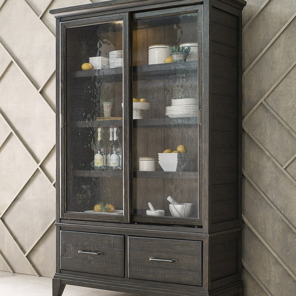 Plank Road Darby Display Cabinet Deck and Base