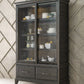 Plank Road Darby Display Cabinet Deck and Base