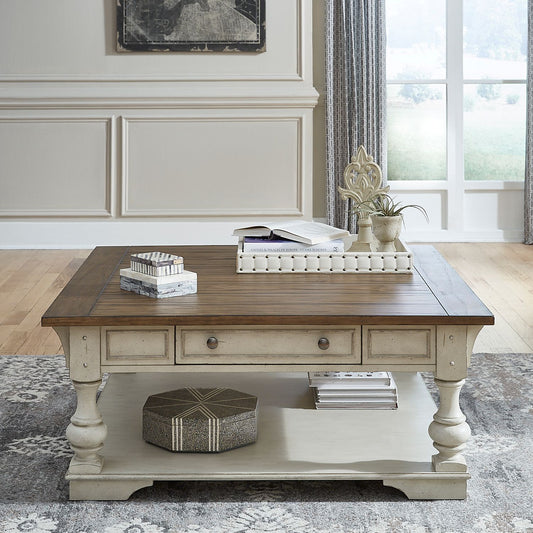 Drawer Square Cocktail Table