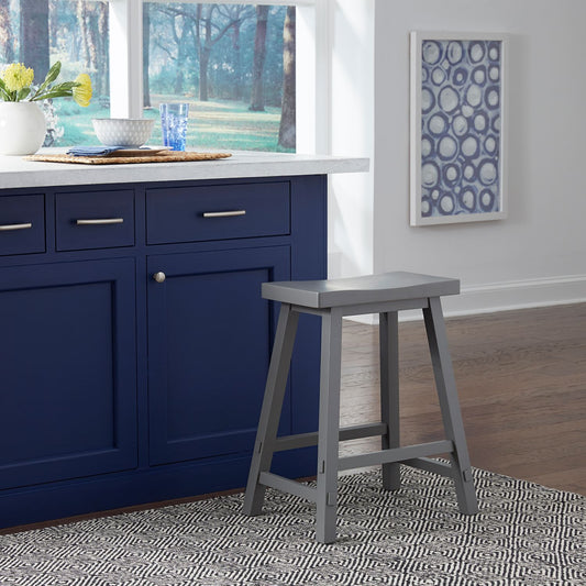 24 Inch Sawhorse Counter Stool- Gray