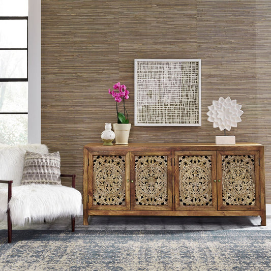 74 Inch 4 Door Accent TV Stand