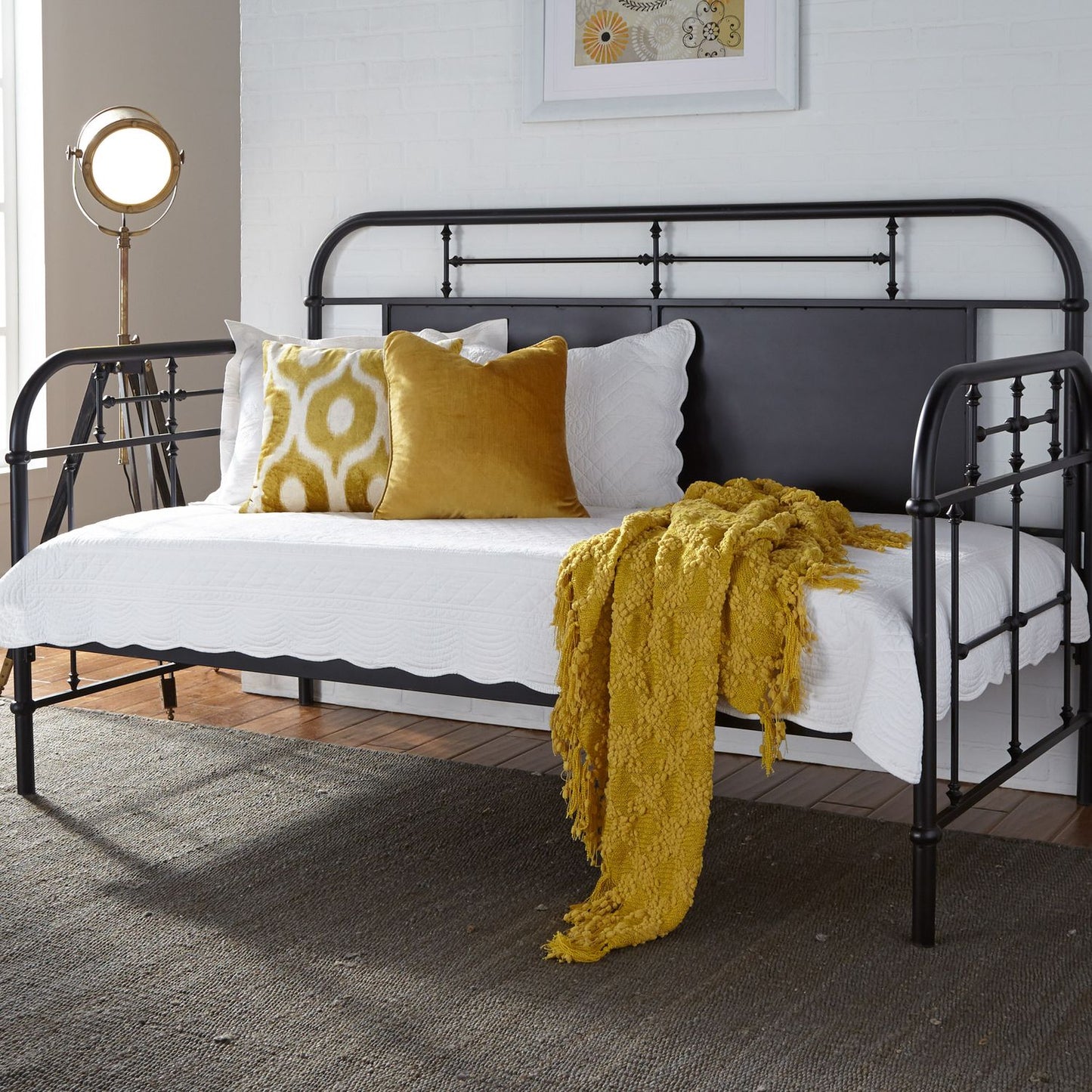 Twin Metal Day Bed - Black