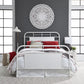 Queen Metal Bed - Antique White