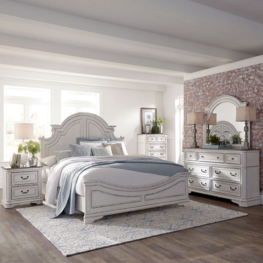 Queen Panel Bed, Dresser & Mirror, Chest, Night Stand