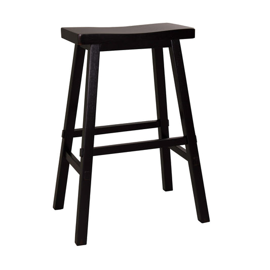30 Inch Sawhorse Barstool - Black (RTA)