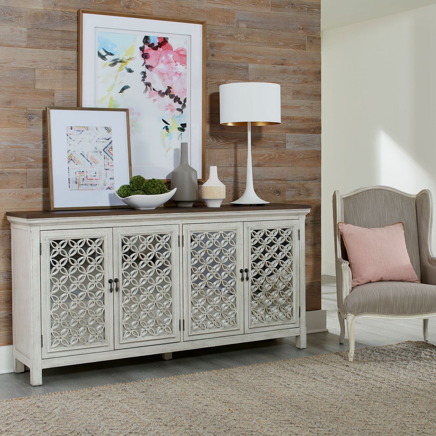 4 Door Accent Cabinet