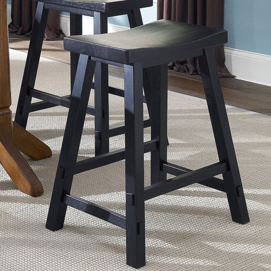 24 Inch Sawhorse Counter Stool - Black (RTA)