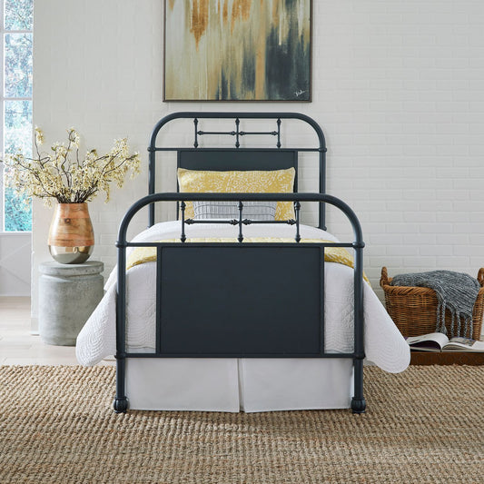 Twin Metal Bed - Navy