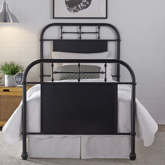 Twin Metal Bed - Black
