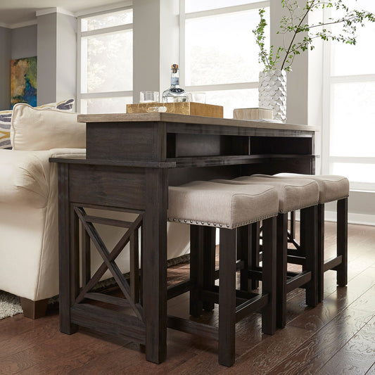 4 Piece Console Set (1-Console 3-Stools)