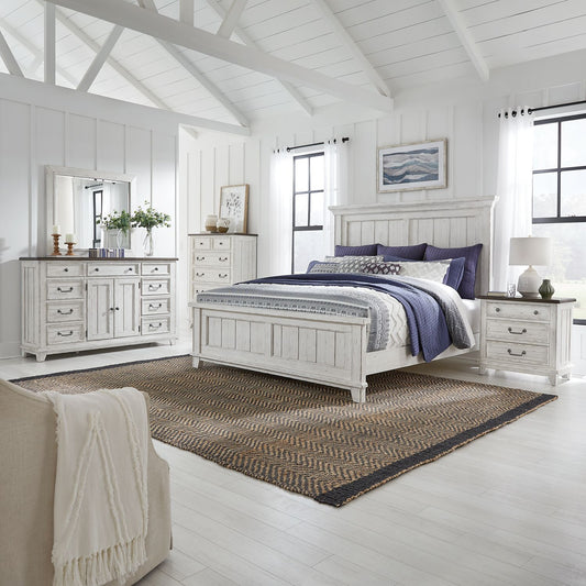 Queen Panel Bed, Dresser & Mirror, Chest, Night Stand